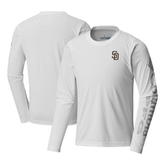 San Diego Padres Youth Terminal Tackle Long Sleeve T-Shirt - White | Columbia
