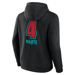 Ketel Marte Arizona Diamondbacks Name & Number Fastball Pullover Hoodie - Black