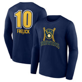 Sal Frelick Milwaukee Brewers Name & Number Fastball Long Sleeve T-Shirt - Navy