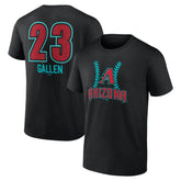 Zac Gallen Arizona Diamondbacks Name & Number Fastball T-Shirt - Black