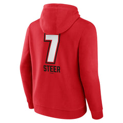Spencer Steer Cincinnati Reds Name & Number Fastball Pullover Hoodie - Red