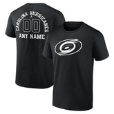 Carolina Hurricanes Personalized Name & Number Monochrome T-Shirt Black