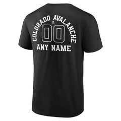 Colorado Avalanche Personalized Name & Number Monochrome T-Shirt Black