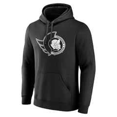 Ottawa Senators Personalized Name & Number Monochrome Pullover Hoodie Black