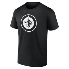Winnipeg Jets Personalized Name & Number Monochrome T-Shirt Black