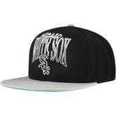 Chicago White Sox Rise Up Snapback Hat - Black | Mitchell & Ness