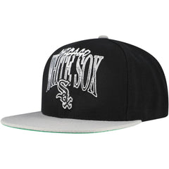 Chicago White Sox Rise Up Snapback Hat - Black | Mitchell & Ness