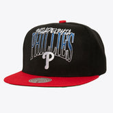 Philadelphia Phillies Rise Up Snapback Hat - Black | Mitchell & Ness