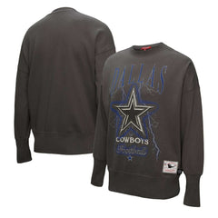 Dallas Cowboys Women's Distressed Logo 4.0 Pullover Sweatshirt - Charcoal outlet