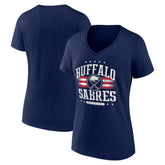 Buffalo Sabres Women's Americana Team V-Neck T-Shirt Navy