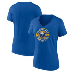 Buffalo Sabres Women's Native V-Neck T-Shirt Royal