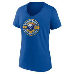 Buffalo Sabres Women's Native V-Neck T-Shirt Royal