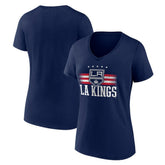Los Angeles Kings Women's Americana Team V-Neck T-Shirt Navy