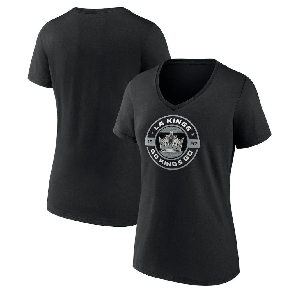 Los Angeles Kings Women's Native V-Neck T-Shirt Black