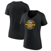 Pittsburgh Penguins Women's Native V-Neck T-Shirt Black