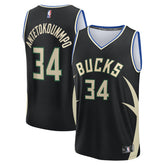 Giannis Antetokounmpo Milwaukee Bucks Youth Fast Break Replica Player Jersey - Statement Edition - Black | Fanatics for sale