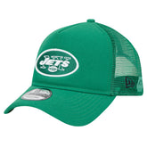 New York Jets New Era 9FORTY A-Frame Trucker Adjustable Hat - Green for sale