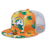 Los Angeles Rams New Era Citrus 9FIFTY Trucker Snapback Hat - Orange on sale
