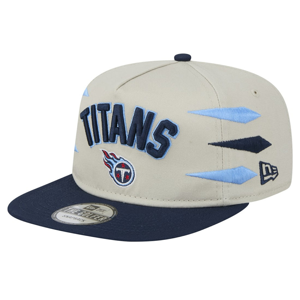 Tennessee Titans New Era Athletic Golfer Snapback Hat - Stone/Navy online