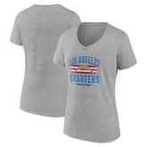 Los Angeles Chargers Women's Americana Team V-Neck T-Shirt - Gray for sale