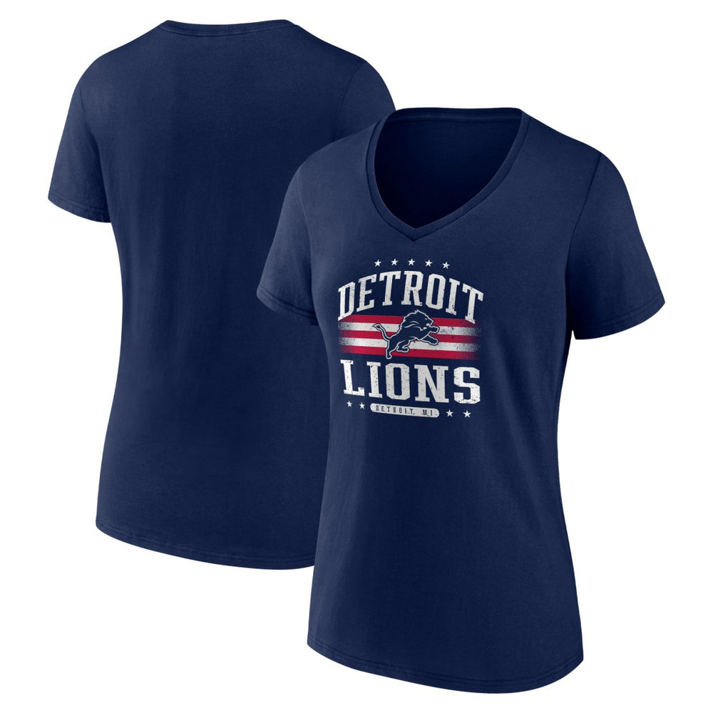 Detroit Lions Women's Americana Team V-Neck T-Shirt - Navy cheap