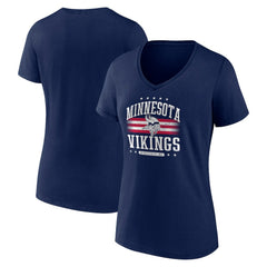 Minnesota Vikings Women's Americana Team V-Neck T-Shirt - Navy outlet