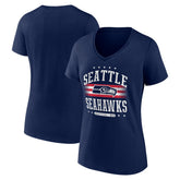 Seattle Seahawks Women's Americana Team V-Neck T-Shirt - College Navy on sale