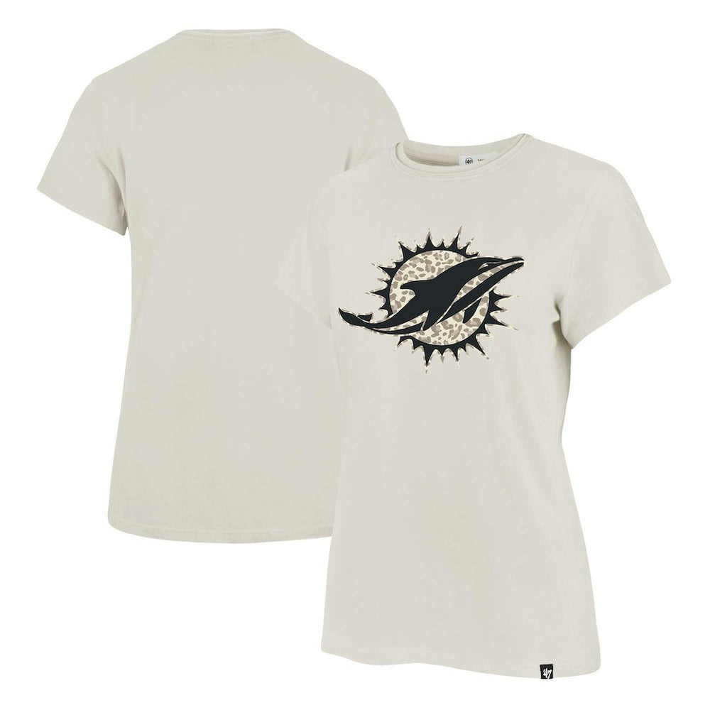 Miami Dolphins '47 Women's Panthera Frankie T-Shirt - Cream discount