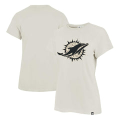 Miami Dolphins '47 Women's Panthera Frankie T-Shirt - Cream discount