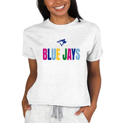 Toronto Blue Jays Concepts Sport Women's Mainstream Terry Sweatshirt - Oatmeal