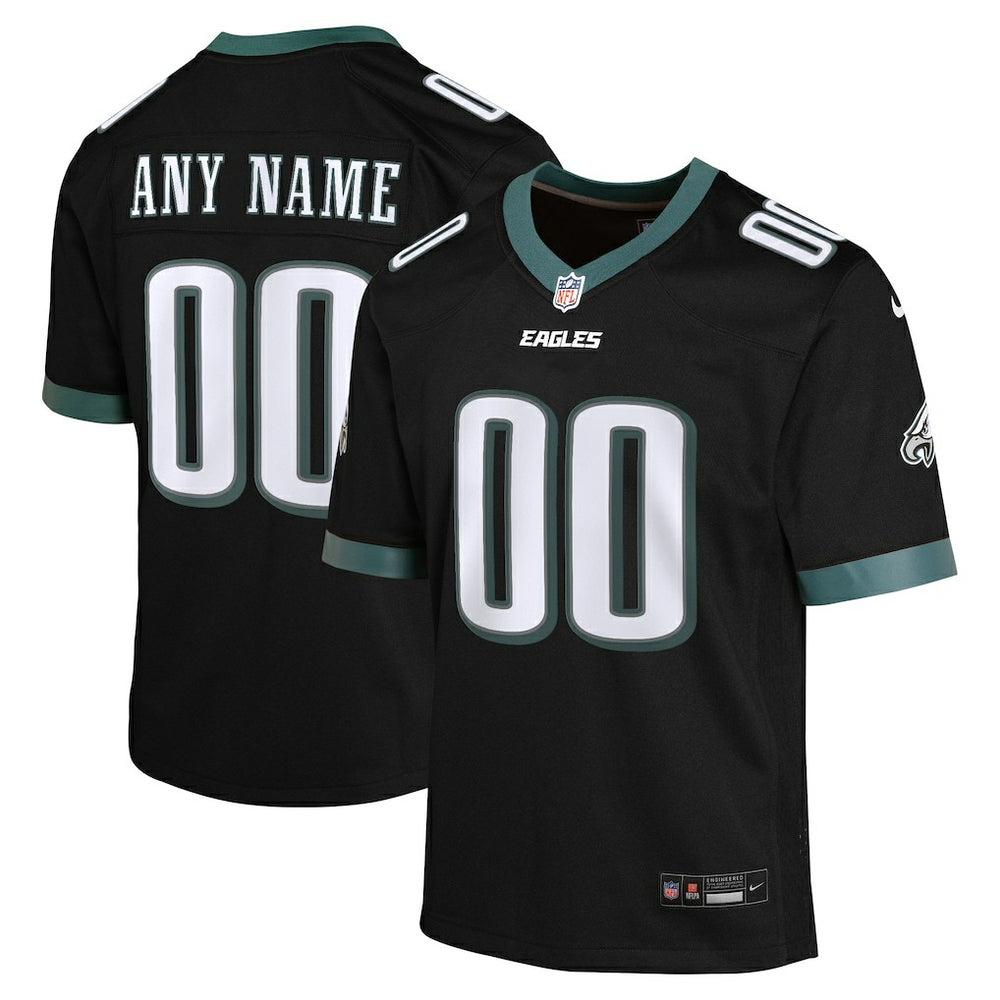 Philadelphia Eagles Youth Alternate Custom Game Jersey - Black | Nike outlet