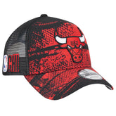 Chicago Bulls Tip Off A-Frame Trucker 9FORTY Adjustable Hat - Black/Red | New Era outlet