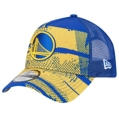 Golden State Warriors Tip Off A-Frame Trucker 9FORTY Adjustable Hat sale - Royal/Gold | New Era cheap