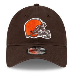 Cleveland Browns New Era Core Classic Primary 9TWENTY Adjustable Hat - Brown cheap