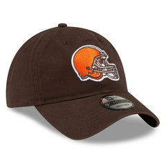Cleveland Browns New Era Core Classic Primary 9TWENTY Adjustable Hat - Brown cheap