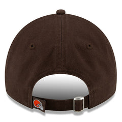 Cleveland Browns New Era Core Classic Primary 9TWENTY Adjustable Hat - Brown cheap