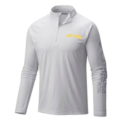 San Diego Padres Terminal Tackle Omni-Shade Raglan Quarter-Zip Pullover Top - White | Columbia