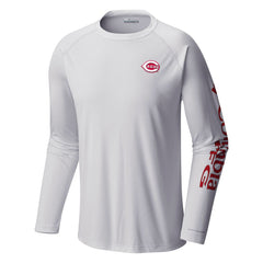 Cincinnati Reds Terminal Tackle Long Sleeve T-Shirt - White | Columbia