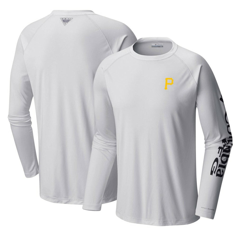 Pittsburgh Pirates Terminal Tackle Long Sleeve T-Shirt - White | Columbia