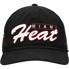 Miami Heat '47 Double Header Sidepatch Cord Hitch Adjustable Hat - Black | 47 brand for sale
