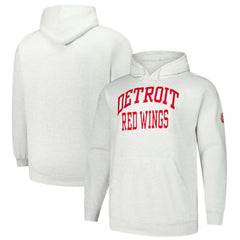 Detroit Red Wings Fanatics Big & Tall Fleece Pullover Hoodie Heather Gray