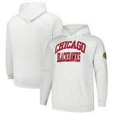 Chicago Blackhawks Fanatics Big & Tall Fleece Pullover Hoodie Heather Gray