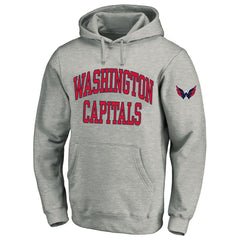 Washington Capitals Fanatics Big & Tall Fleece Pullover Hoodie Heather Gray