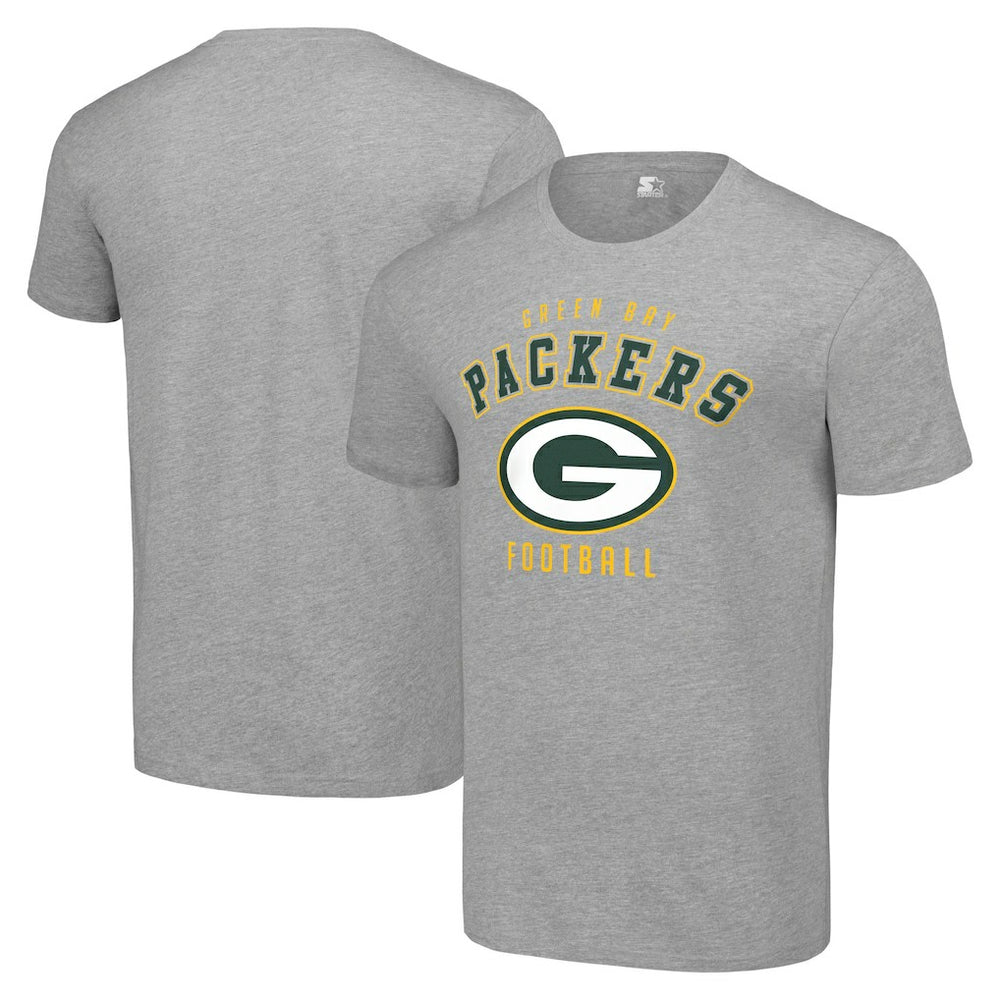 Green Bay Packers Starter Logo T-Shirt - Heather Gray discount