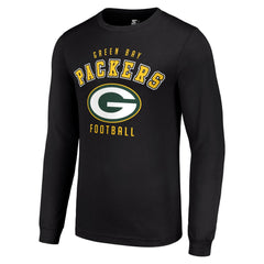 Green Bay Packers Starter Long Sleeve T-Shirt - Black sale