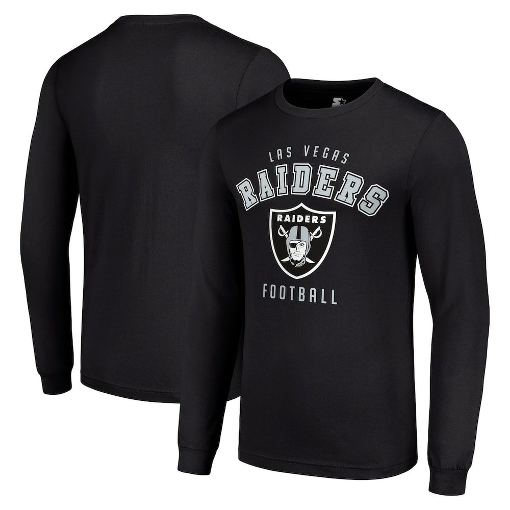 Las Vegas Raiders Starter Long Sleeve T-Shirt - Black discount