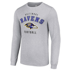 Baltimore Ravens Starter Long Sleeve T-Shirt - Heather Gray for sale