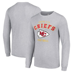 Kansas City Chiefs Starter Long Sleeve T-Shirt - Heather Gray discount
