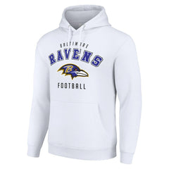 Baltimore Ravens Starter Unisex Logo Pullover Hoodie - White on sale