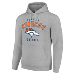 Denver Broncos Starter Unisex Logo Pullover Hoodie - Heather Gray for sale